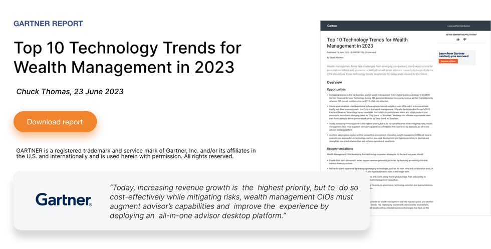 Gartner Report Top 10 Technology Trends for Wealth Management in 2023 